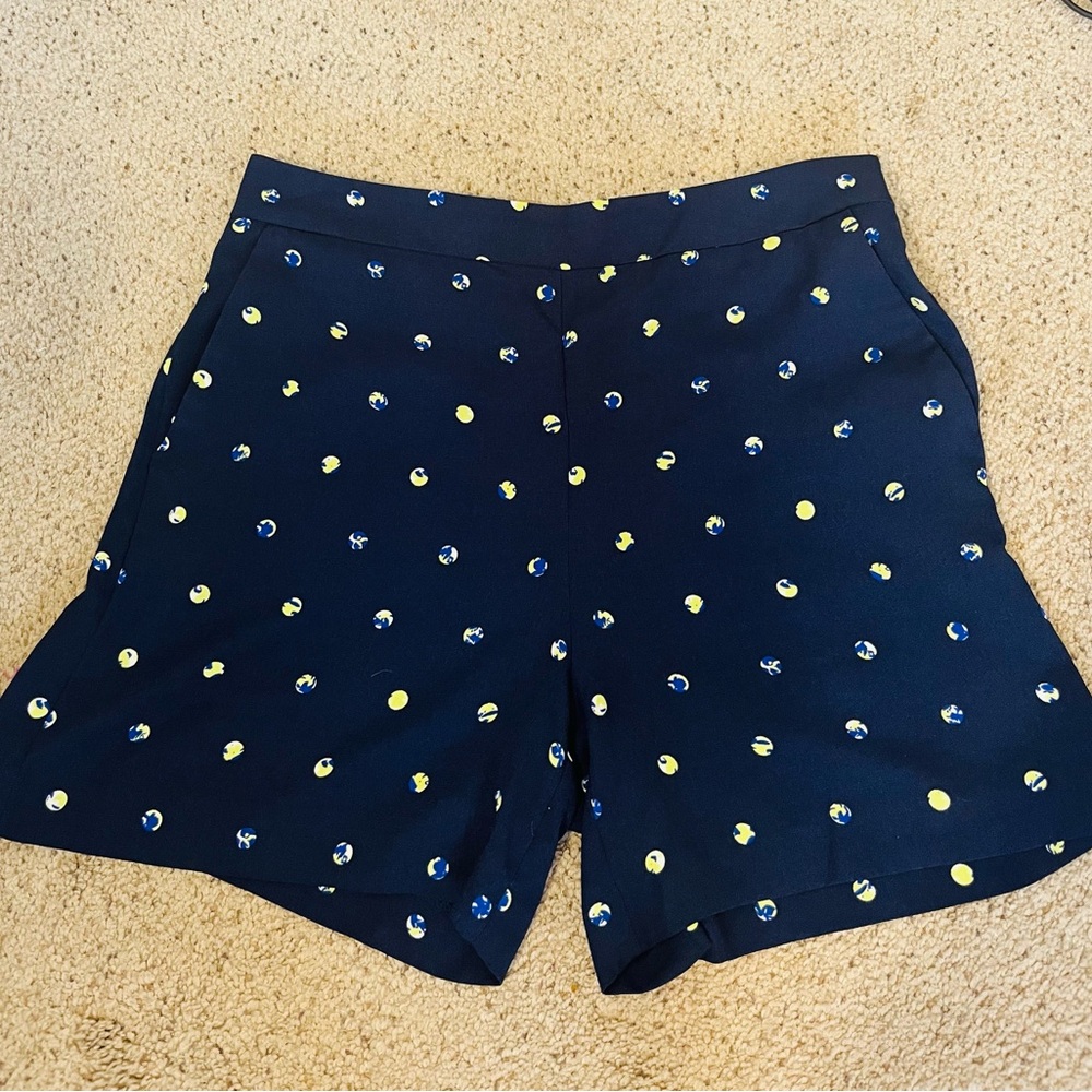 Halogen Women's pull on casual dress Navy Shorts with tutti-dot print. Size S
